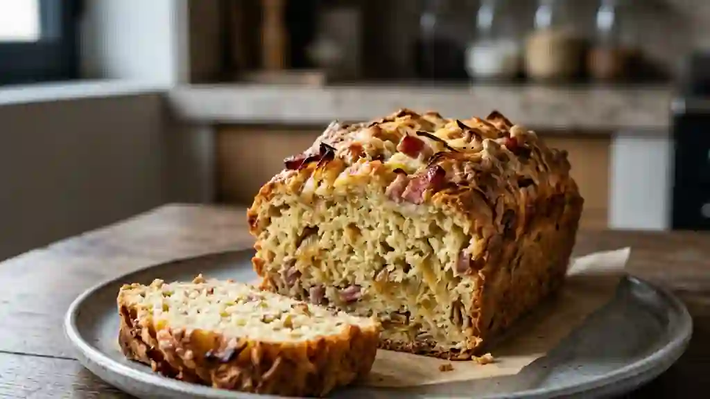 Cake Fondant aux Oignons et Lardons Fumés - Photo de présentation