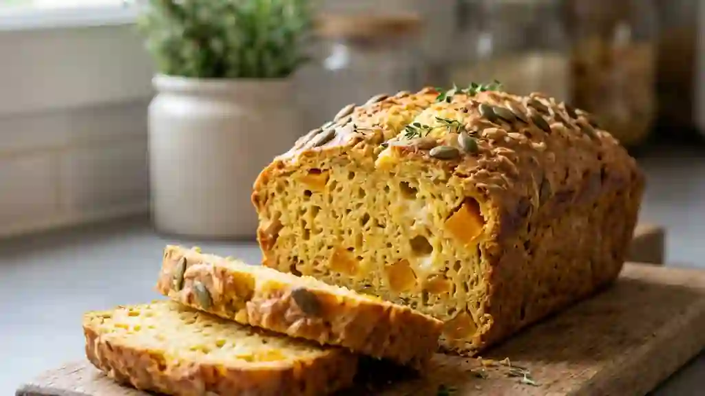 Cake fondant au potiron et fromage - Photo de présentation