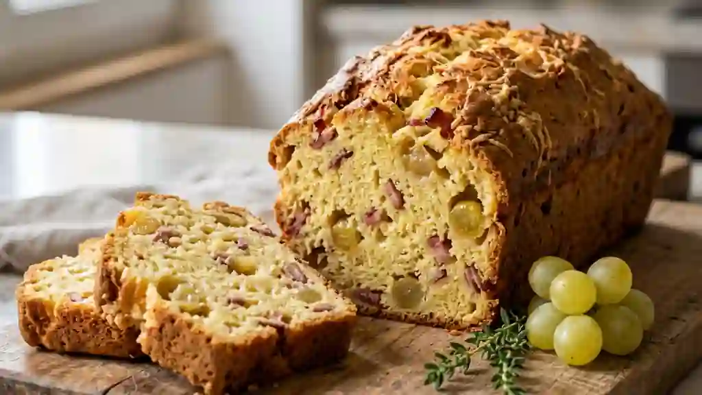 Cake vigneron fondant raisin et lardons - Photo de présentation