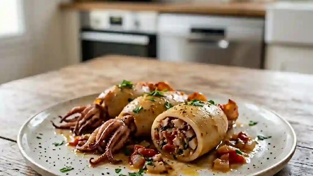 Calamars farcis à la provençale fondants - Photo de présentation