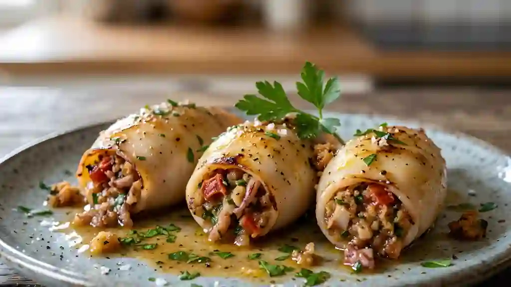 Calamars farcis au four à la provençale - Photo de présentation