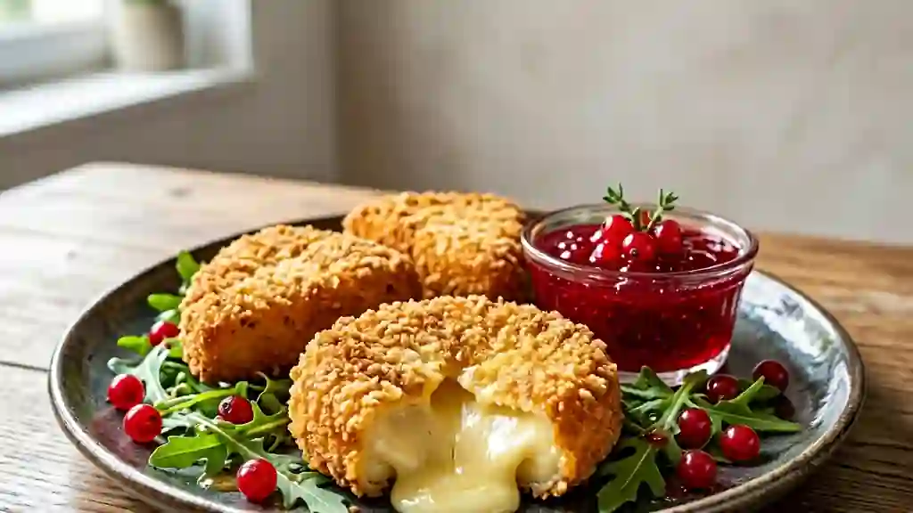 Camembert frit croustillant et gelée acidulée - Photo de présentation