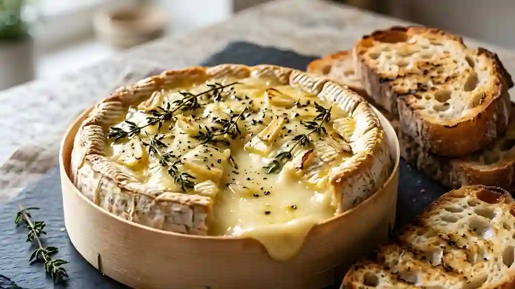 Camembert Rôti Coulant à l'Ail et au Thym - Photo de présentation