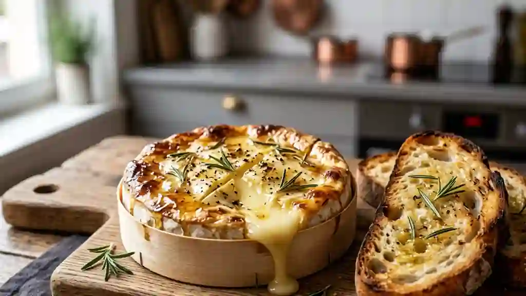 Camembert rôti coulant au miel - Photo de présentation