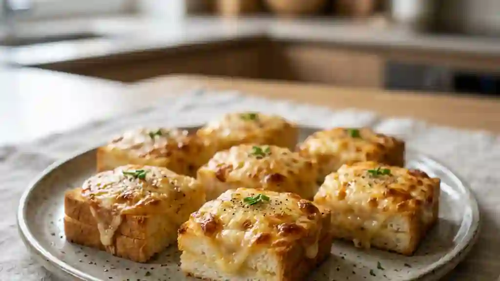 Canapés fondants à la béchamel et fromage - Photo de présentation