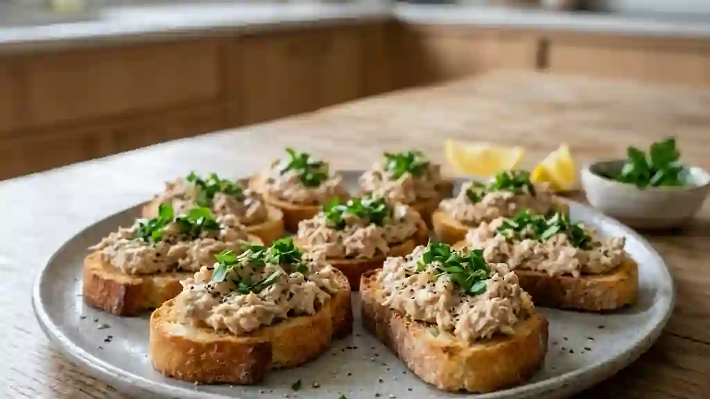 Toasts de foie de morue au beurre citronné - Photo de présentation