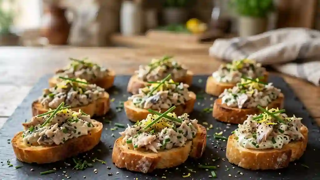 Toasts de sardines crémeux et citronnés - Photo de présentation