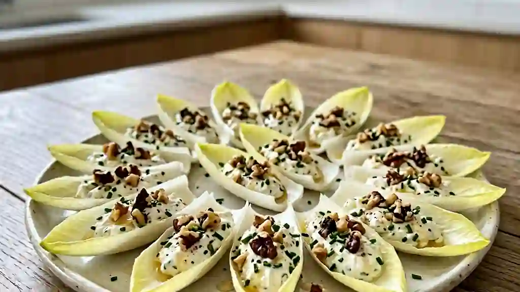 Barquettes d'endives croquantes au fromage frais - Photo de présentation
