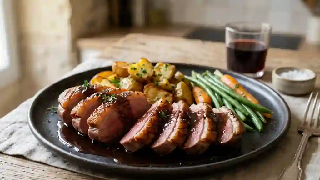 Canard au sang et sa sauce onctueuse - Photo de présentation