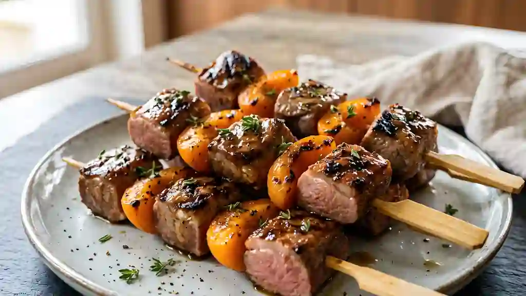 Canard et abricots rôtis au miel - Photo de présentation