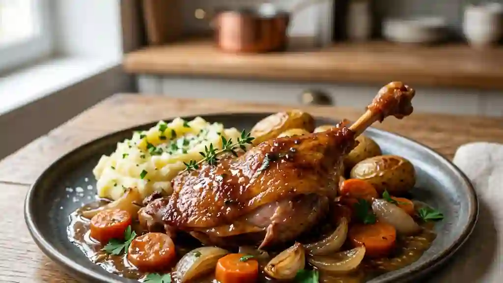 Canard Braisé à la Bière et Légumes Confits - Photo de présentation