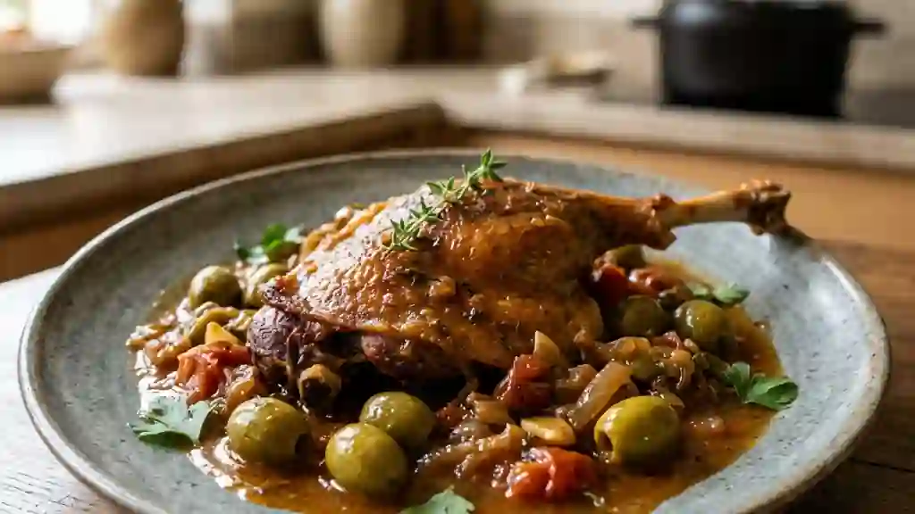 Canard aux Olives Fondant en Cocotte - Photo de présentation