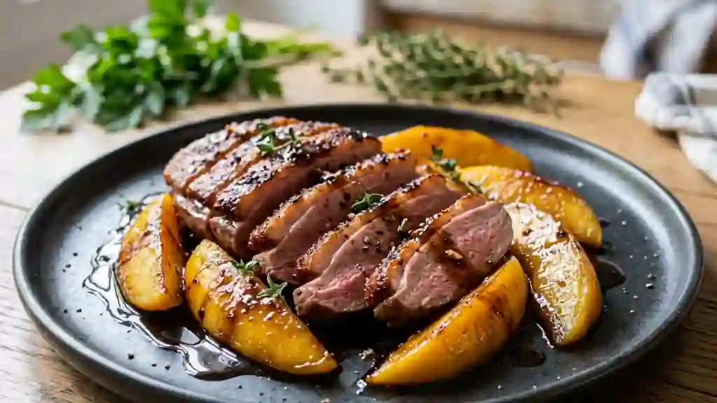 Magret de Canard Rôti et Mangues Caramélisées - Photo de présentation