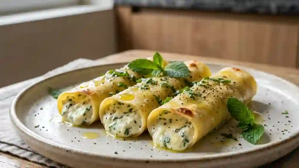 Cannelloni onctueux au Carré Frais et menthe - Photo de présentation