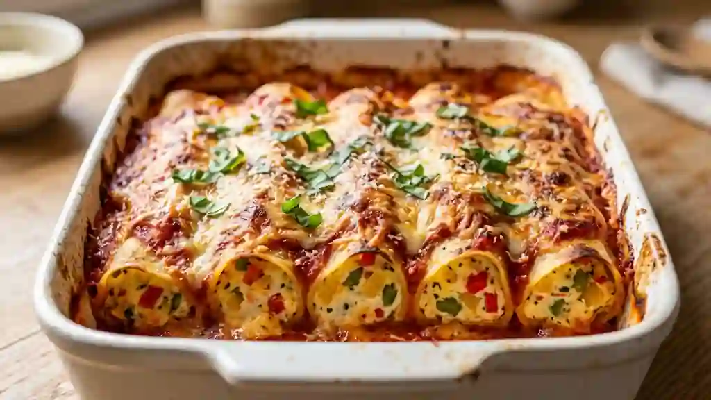 Cannelloni Fondants Ricotta et Trio de Poivrons - Photo de présentation