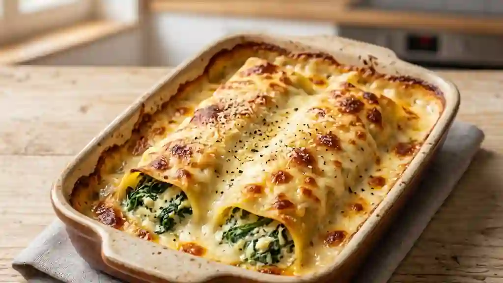 Cannellonis fondants brousse et épinards - Photo de présentation
