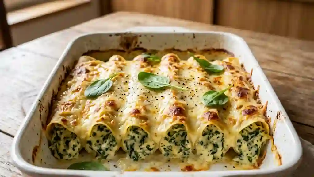 Cannelloni Fondants Épinards et Ricotta - Photo de présentation