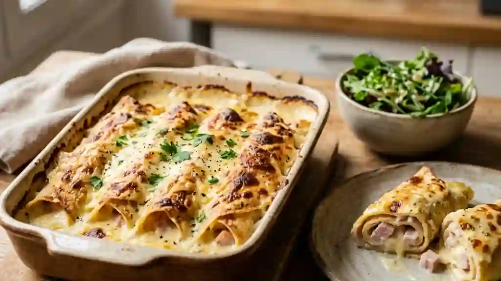 Capelines Fondantes au Jambon et Béchamel - Photo de présentation