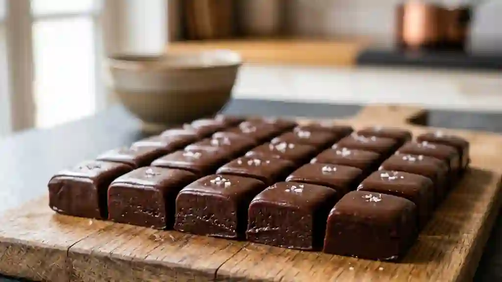 Caramels Fondants au Chocolat Noir et Sel - Photo de présentation