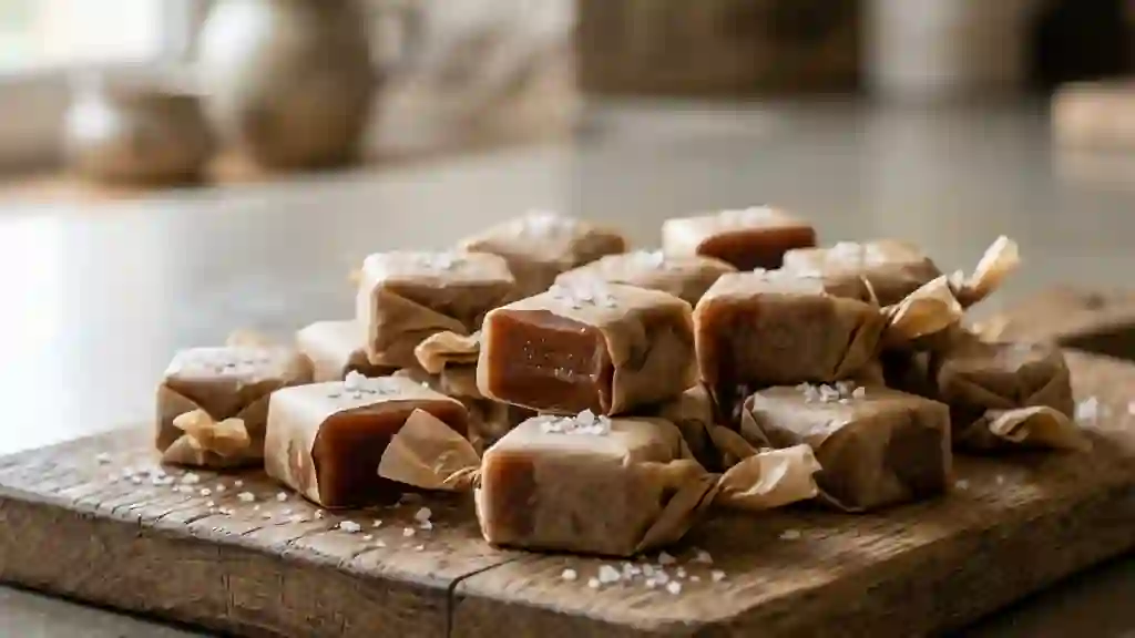 Caramels tendres au beurre salé et fleur de sel - Photo de présentation