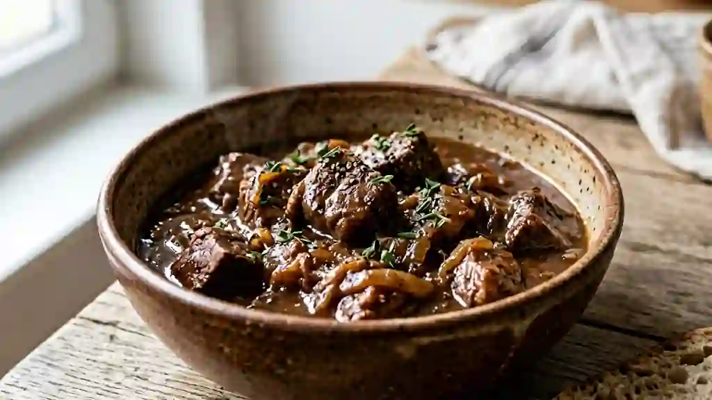 Carbonade flamande onctueuse à la bière brune - Photo de présentation
