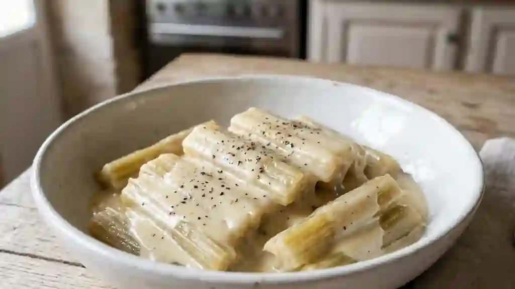 Cardons Fondants à la Sauce Veloutée - Photo de présentation