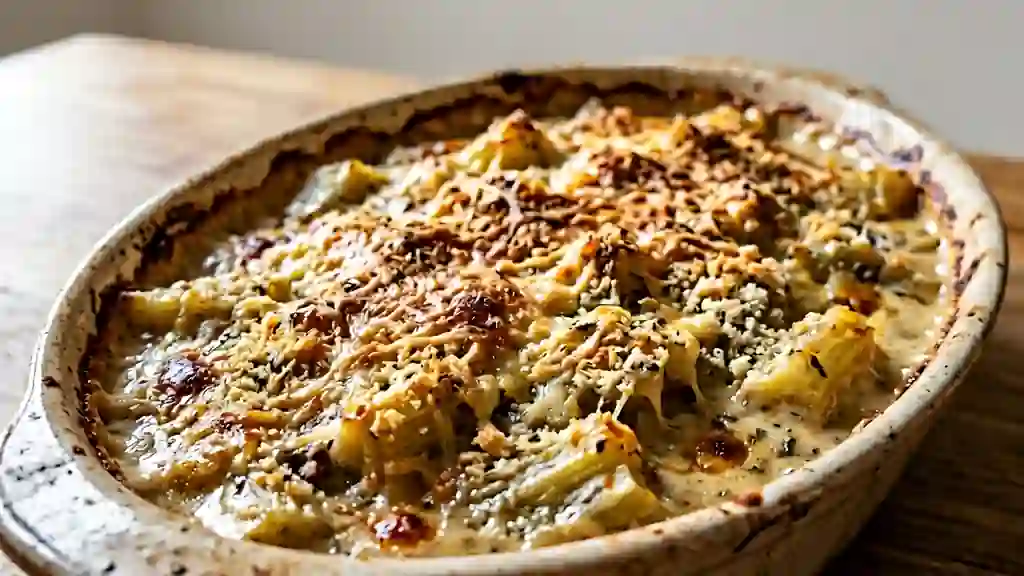 Cardons gratinés au fondant d'anchois - Photo de présentation