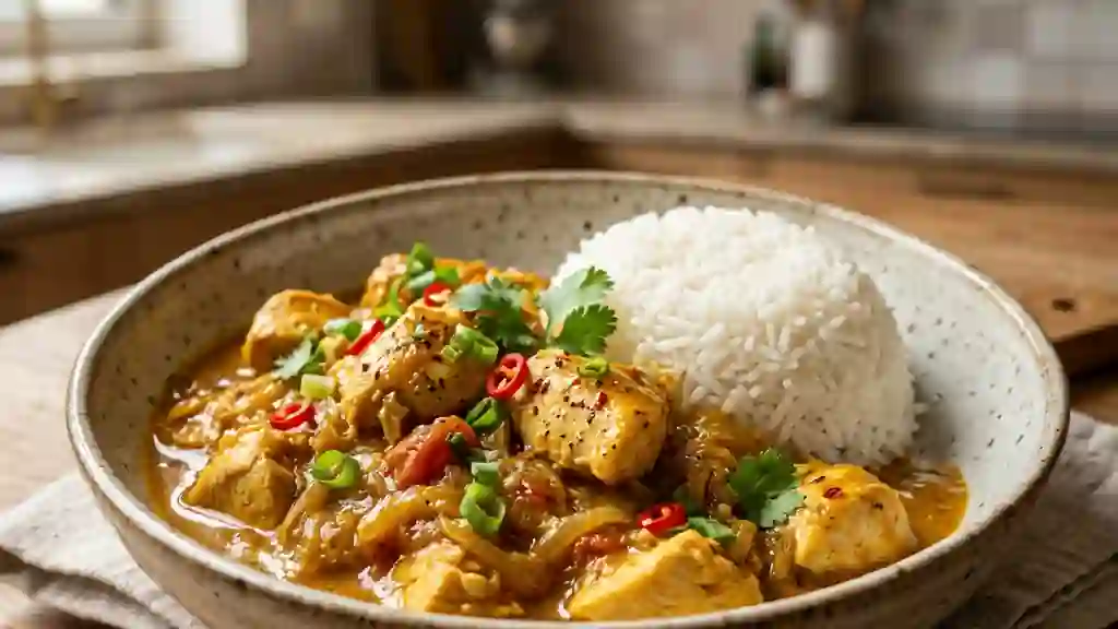 Cari de poulet onctueux au lait de coco - Photo de présentation