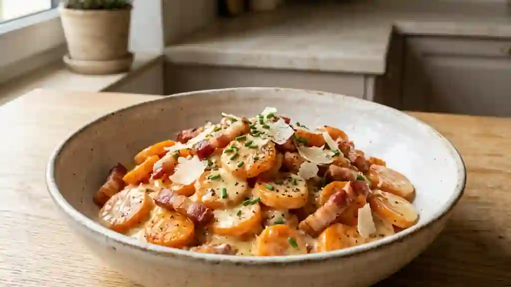 Carottes Carbonara Fondantes et Lardons - Photo de présentation