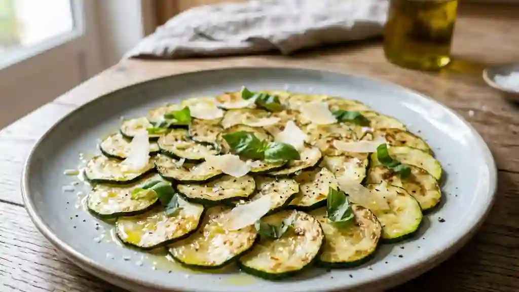 Courgettes dorées au citron et parmesan fondant - Photo de présentation