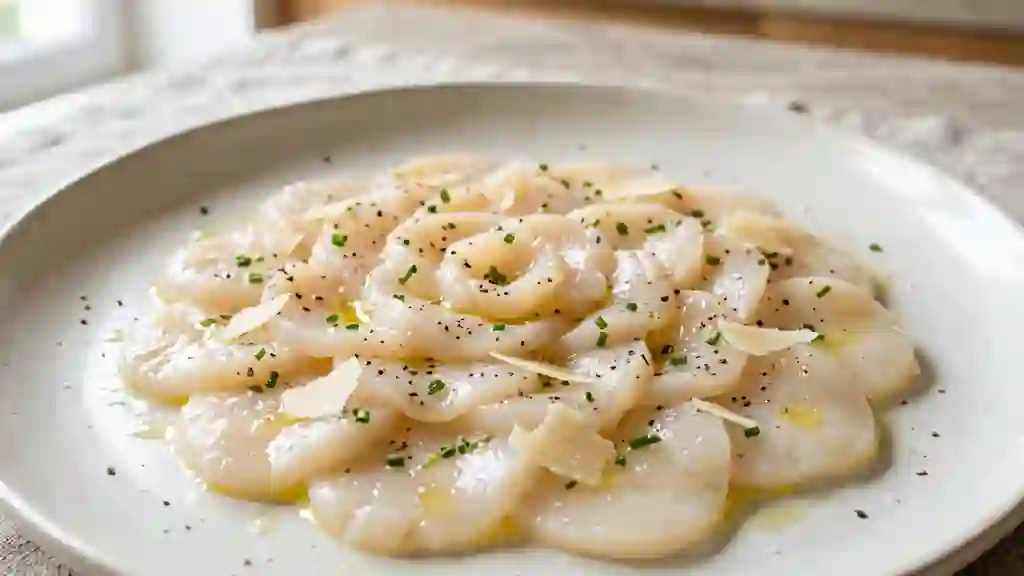 Carpaccio de Saint-Jacques au Parmesan - Photo de présentation