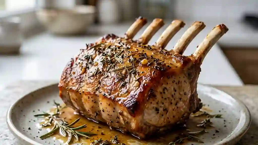 Carré de porc laqué au miel et romarin - Photo de présentation