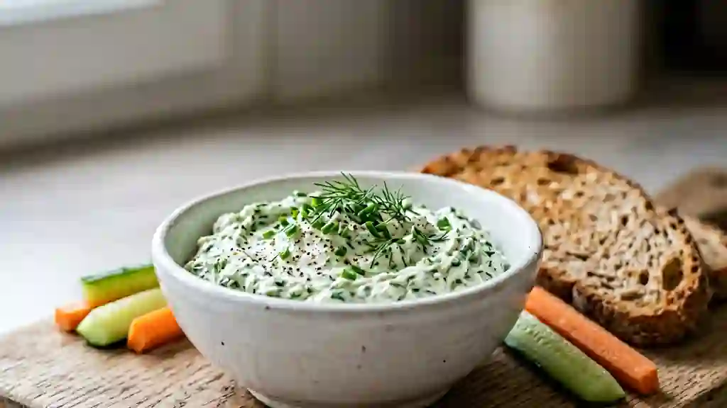 Carré frais onctueux aux herbes ciselées - Photo de présentation