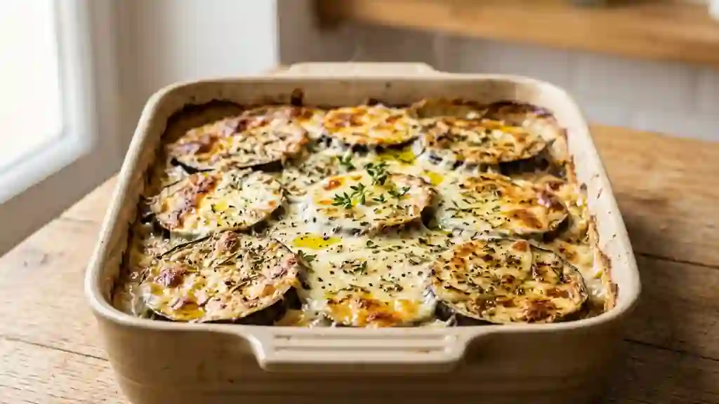 Gratin d'aubergines au Carré Frais crémeux - Photo de présentation