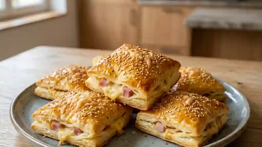 Carrés Feuilletés Jambon-Fromage - Photo de présentation