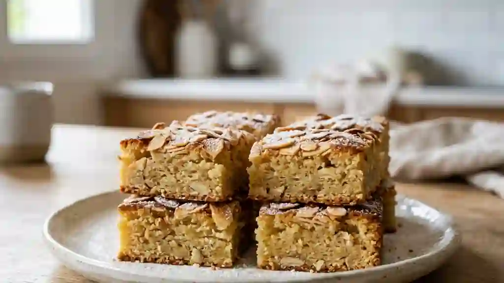 Carrés fondants à l'amande douce - Photo de présentation