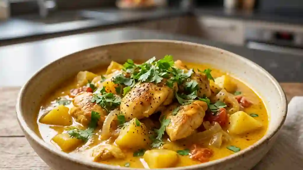 Carry de poulet onctueux au coco - Photo de présentation