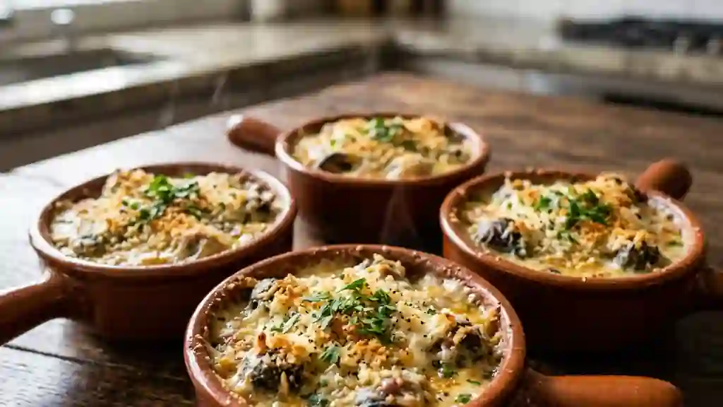Cassolettes d'escargots au Roquefort fondu - Photo de présentation