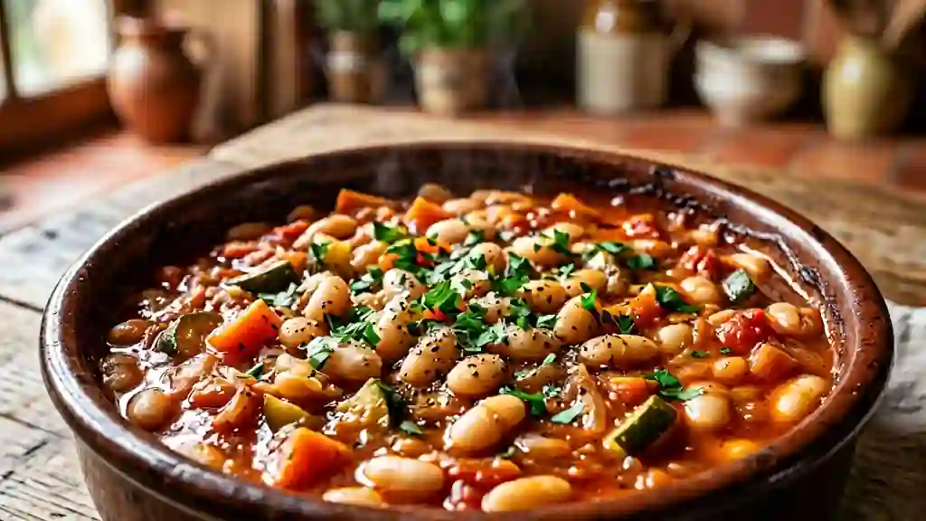 Cassoulet végétal fondant aux petits légumes - Photo de présentation
