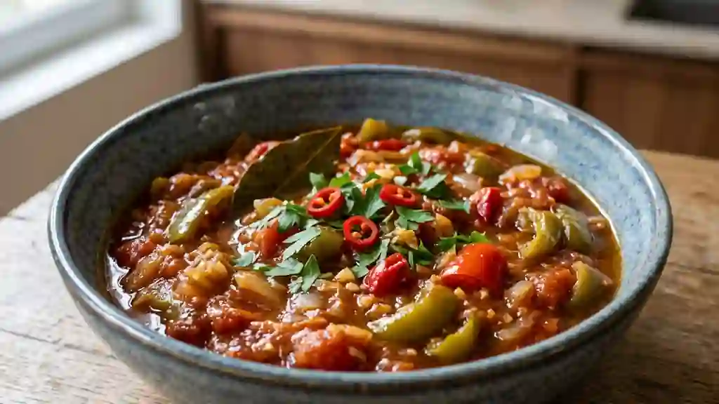 Catchucha fondante aux piments et tomates - Photo de présentation