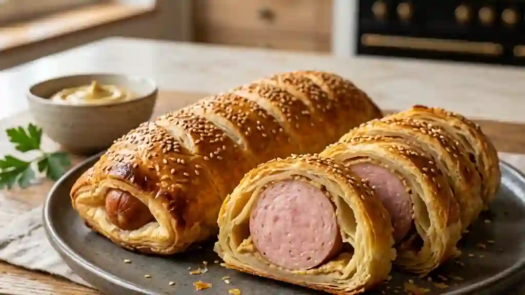 Cervelas feuilleté au sésame - Photo de présentation