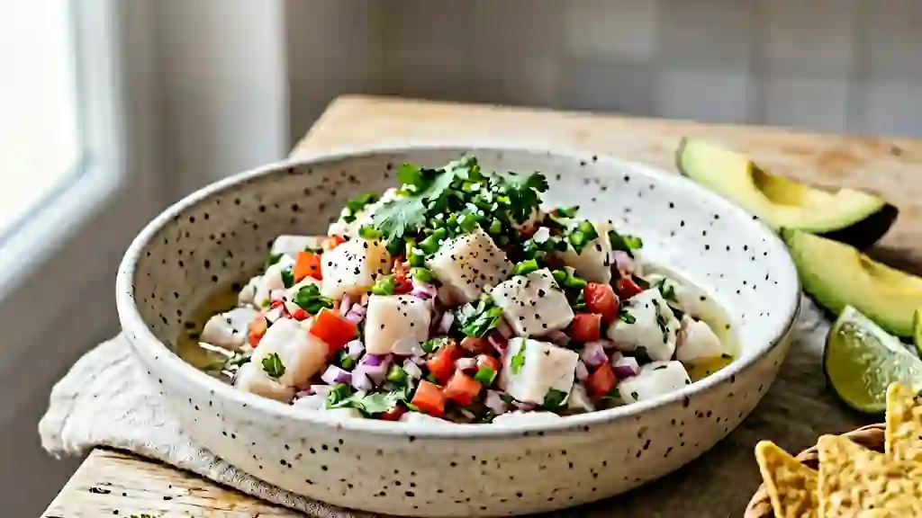 Ceviche de cabillaud fondant et acidulé - Photo de présentation