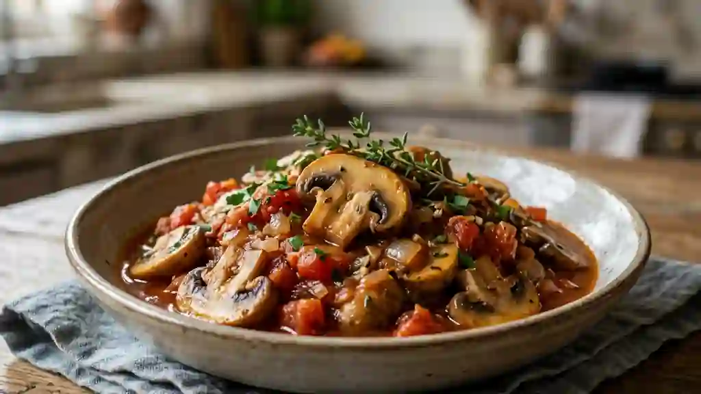 Poêlée de champignons fondants à la méridionale - Photo de présentation