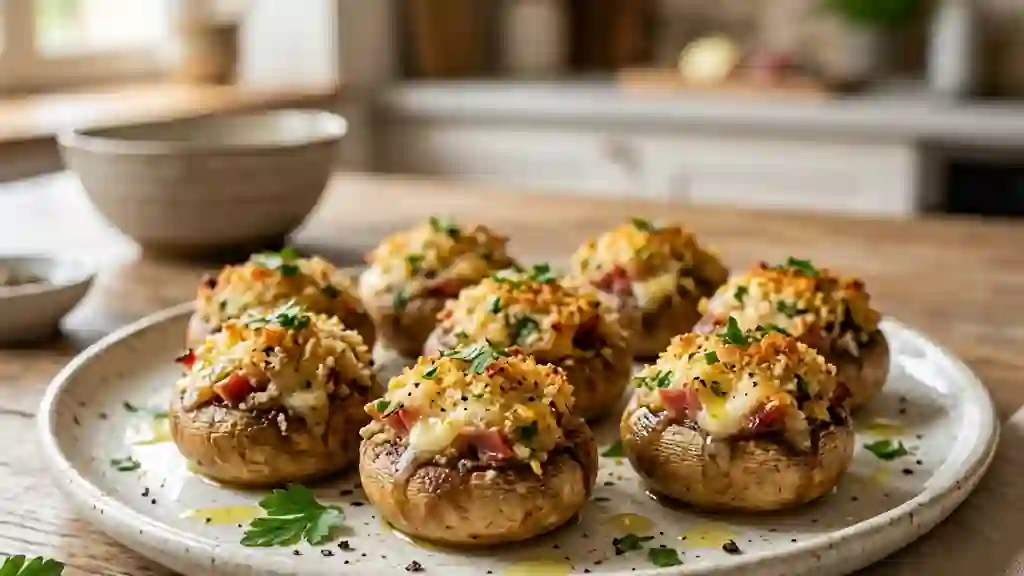 Champignons Farcis à la Milanaise Gratinés - Photo de présentation