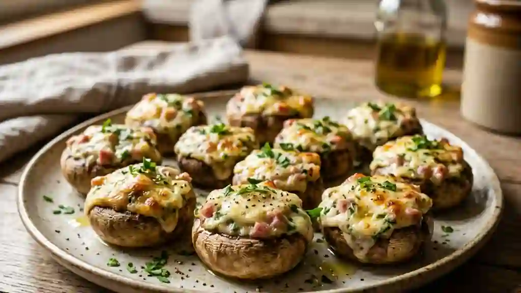 Champignons farcis au Boursin fondant - Photo de présentation