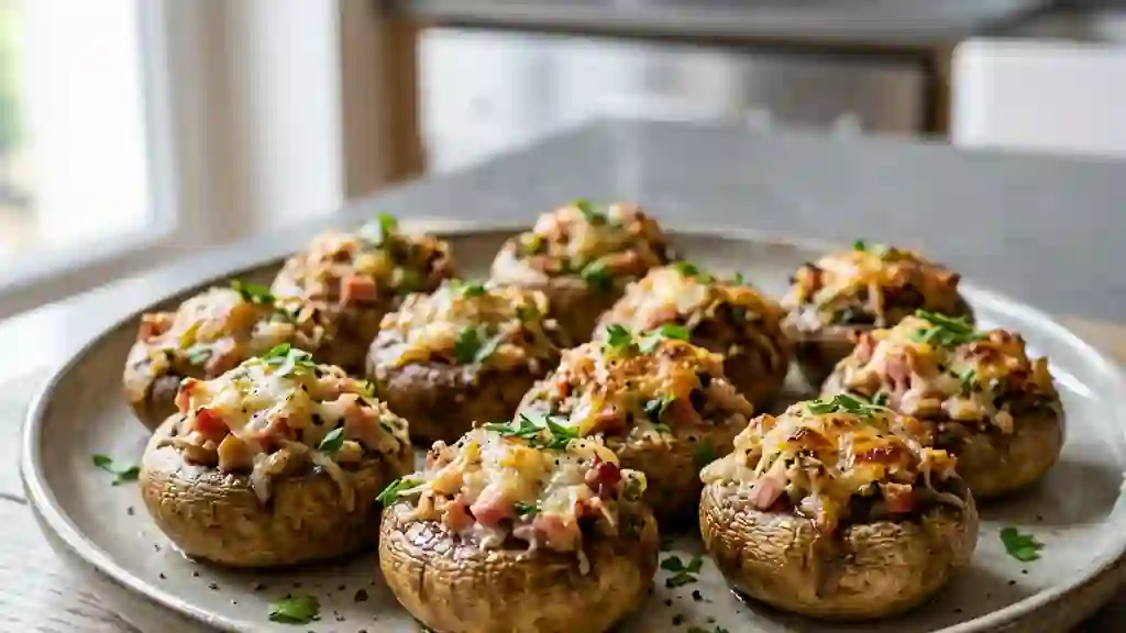 Champignons farcis fondants au parmesan - Photo de présentation