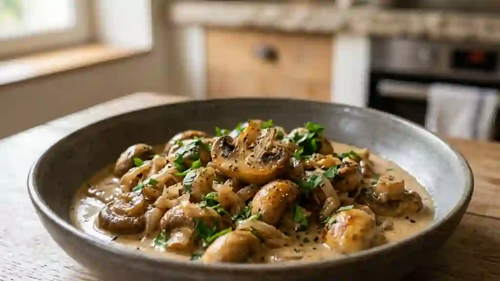 Champignons Fondants Crémés au Cognac - Photo de présentation