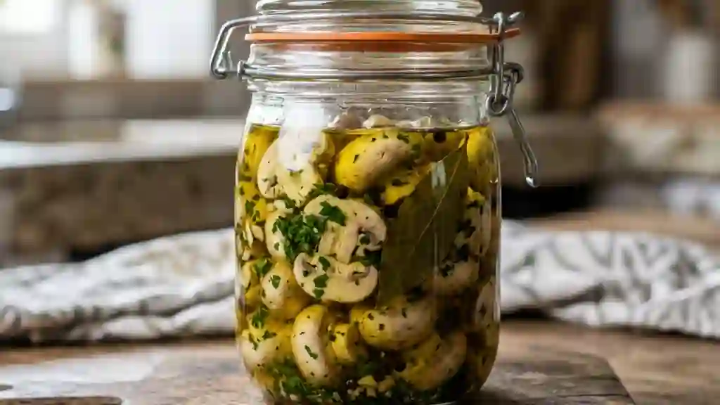 Champignons Fondants à l'Huile d'Olive et Ail - Photo de présentation