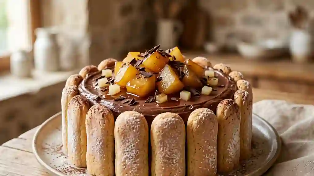 Charlotte Chocolat et Poires Fondantes - Photo de présentation