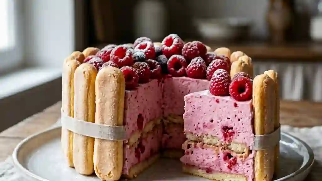 Charlotte aux Framboises Fondante et Aérienne - Photo de présentation